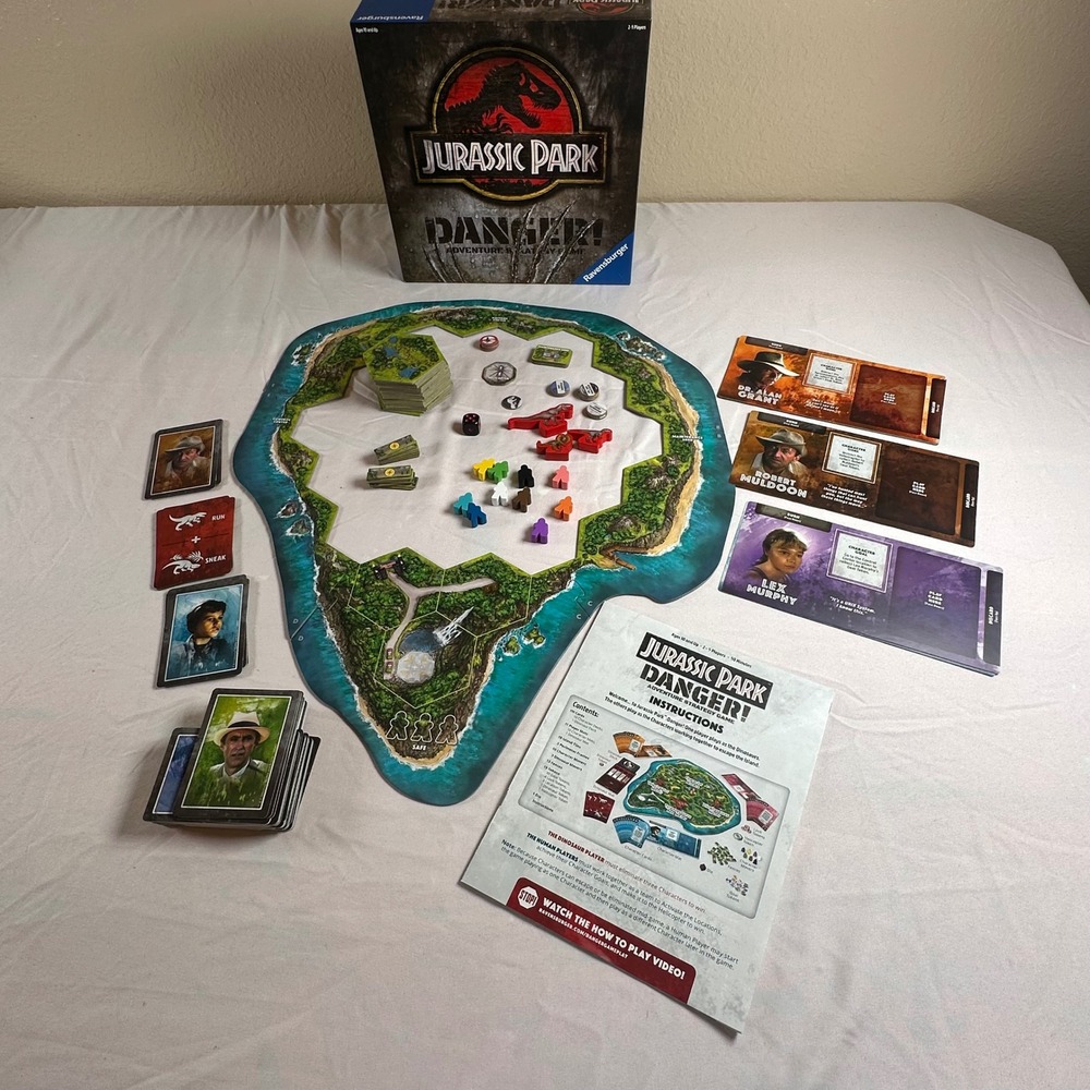 Ravensburger Jurassic Park Danger Adventure Strategy Board Game 2018 Complete